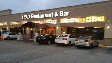 A picture of Yao Ming's restaurant and bar in Houston.